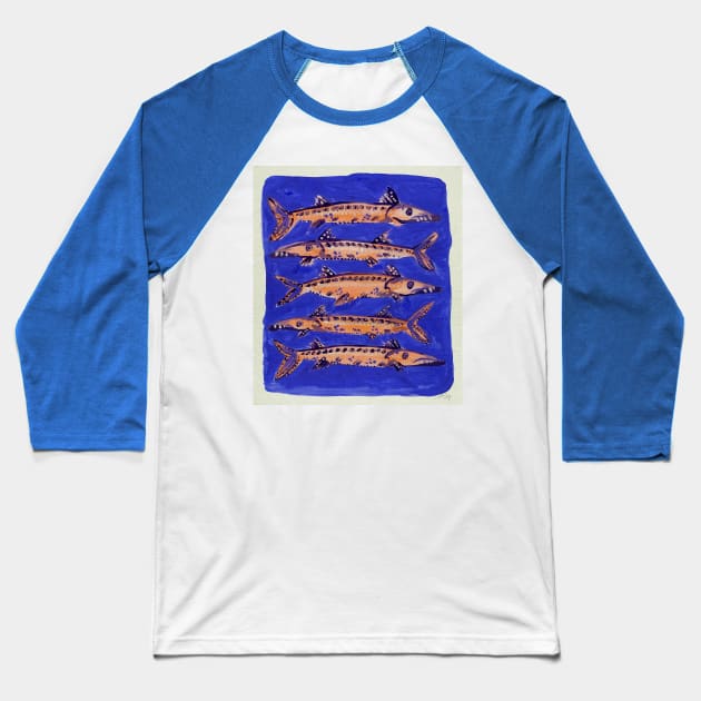 Barracuda Baseball T-Shirt by CatCoq